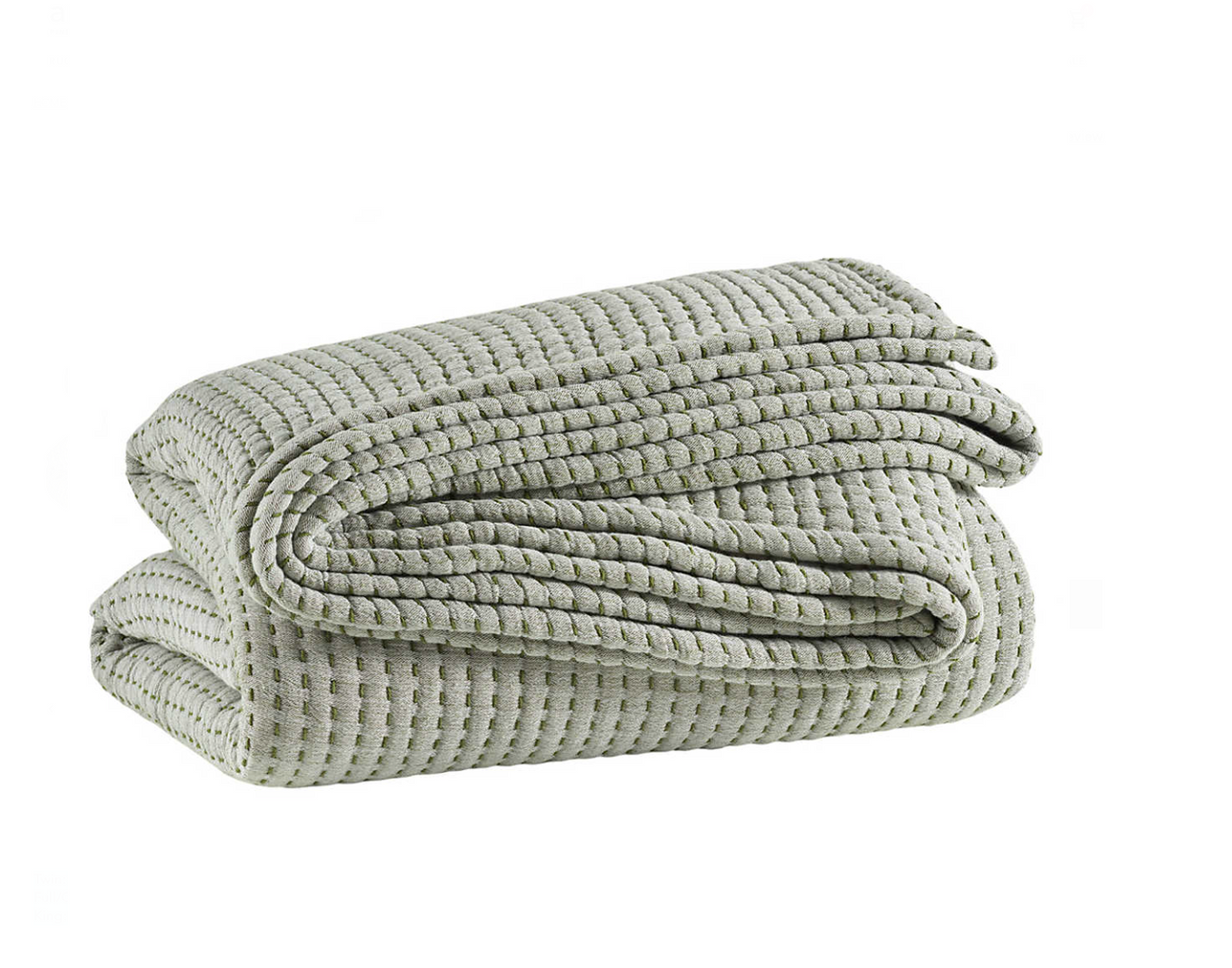 Annie Selke Pick Stitch Matelassé Coverlett, Evergreen