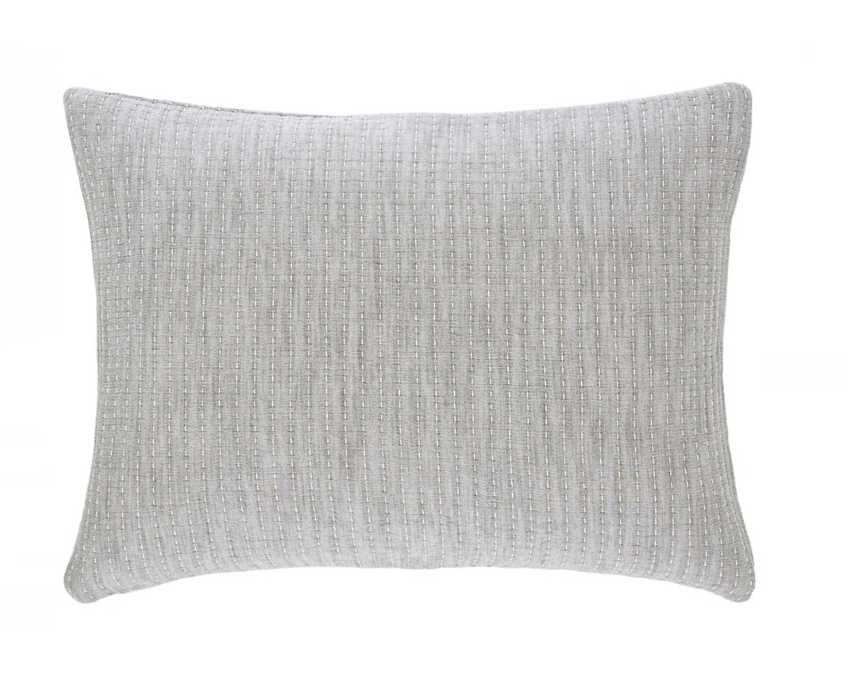 Annie Selke Pick Stitch Natural Matelassé Sham, Grey
