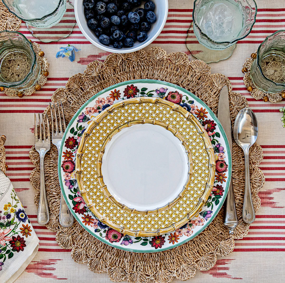 Juliska Bamboo Melamine Caning Dessert & Salad Plate