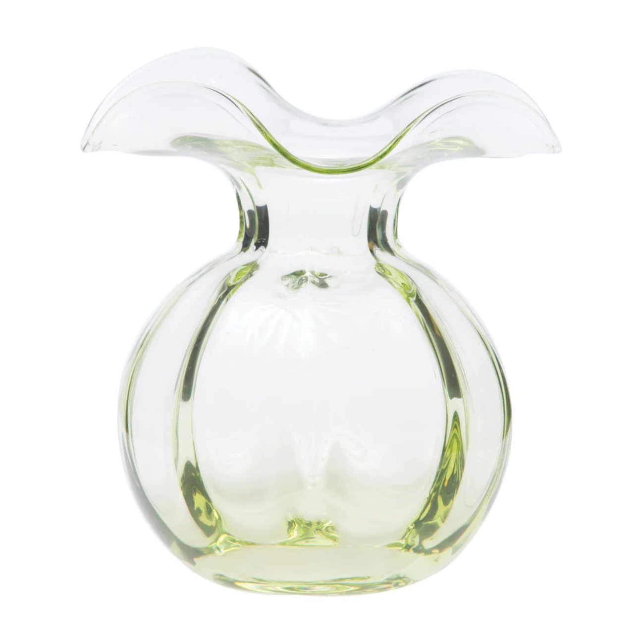 VIETRI Hibiscus Green Glass Vase, Medium