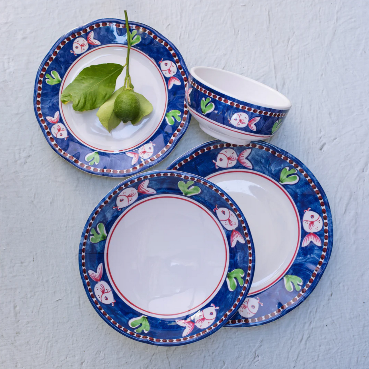 VIETRI Melamine Campagna Pesce Salad Plate