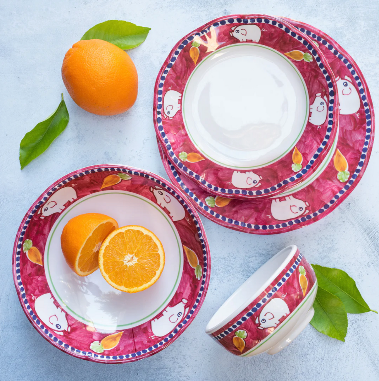 VIETRI Melamine Campagna Porco Cereal Bowl