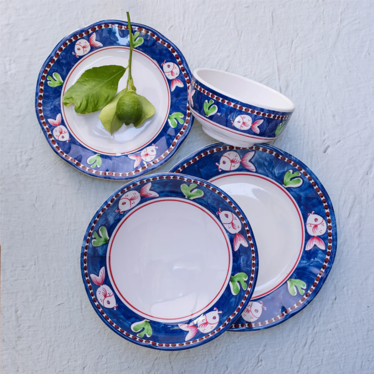 VIETRI Melamine Campagna Pesce Pasta Bowl
