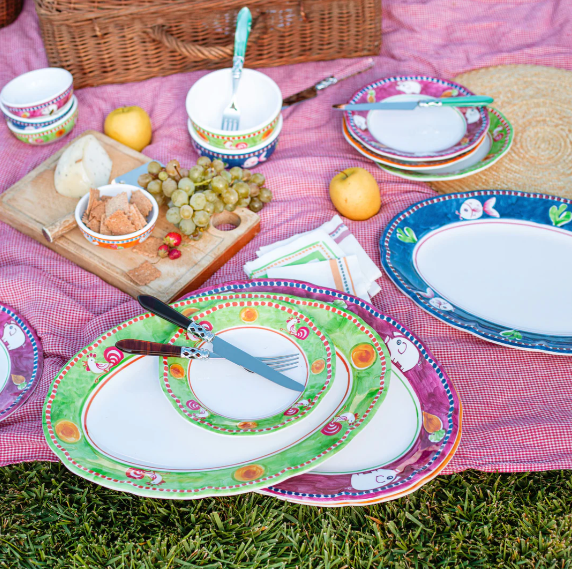 VIETRI Melamine Campagna Gallina Oval Platter