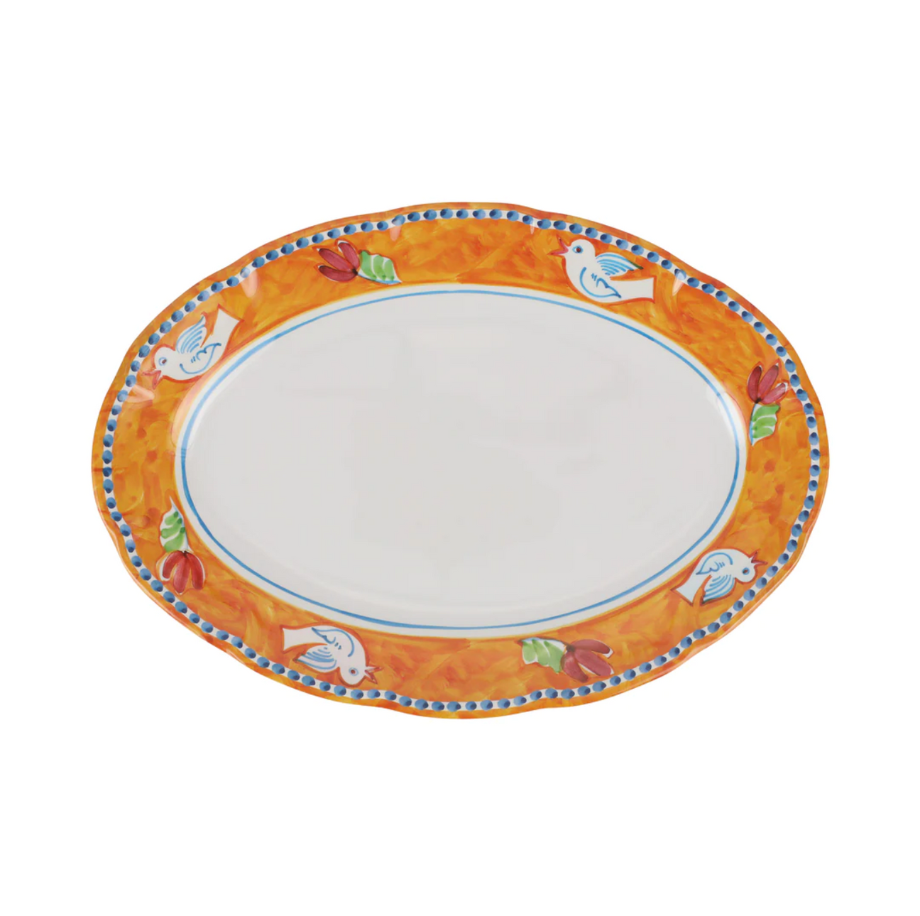 VIETRI Melamine Campagna Uccello Oval Platter