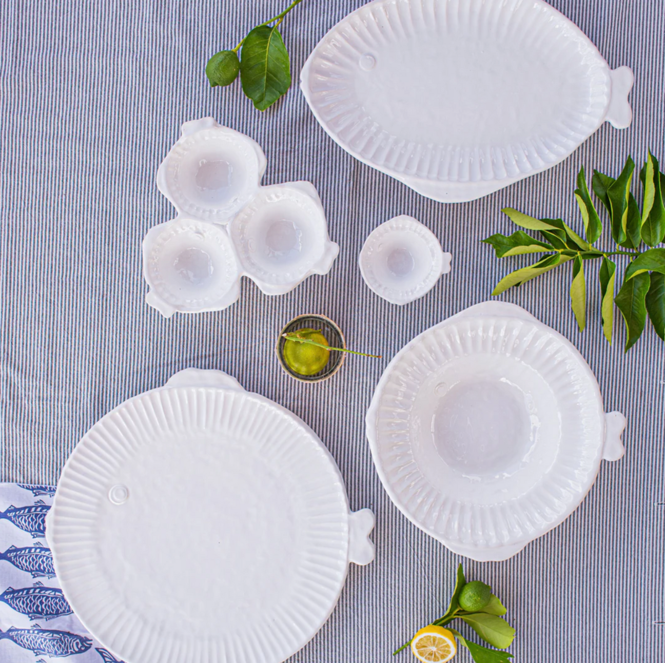 VIETRI Pesce Serena Medium Serving Bowl