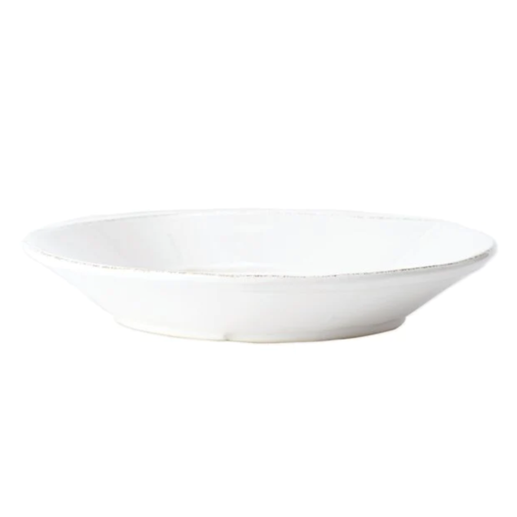 VIETRI Lastra Melamine White Pasta Bowl