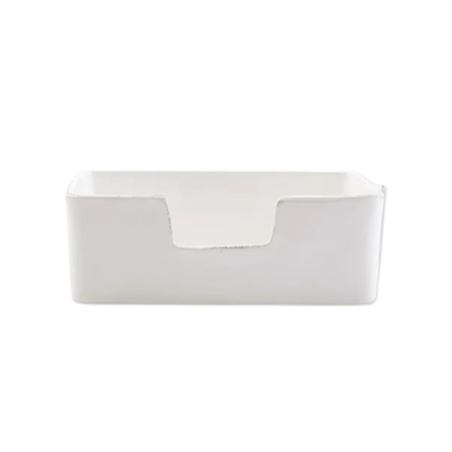 VIETRI Lastra Melamine White Guest Towel Holder