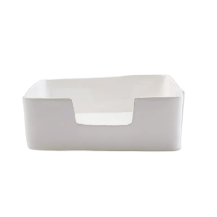 VIETRI Lastra Melamine White Napkin Holder