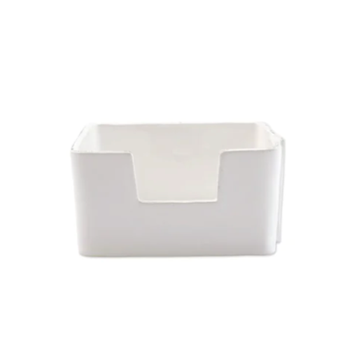 VIETRI Lastra Melamine White Cocktail Napkin Holder