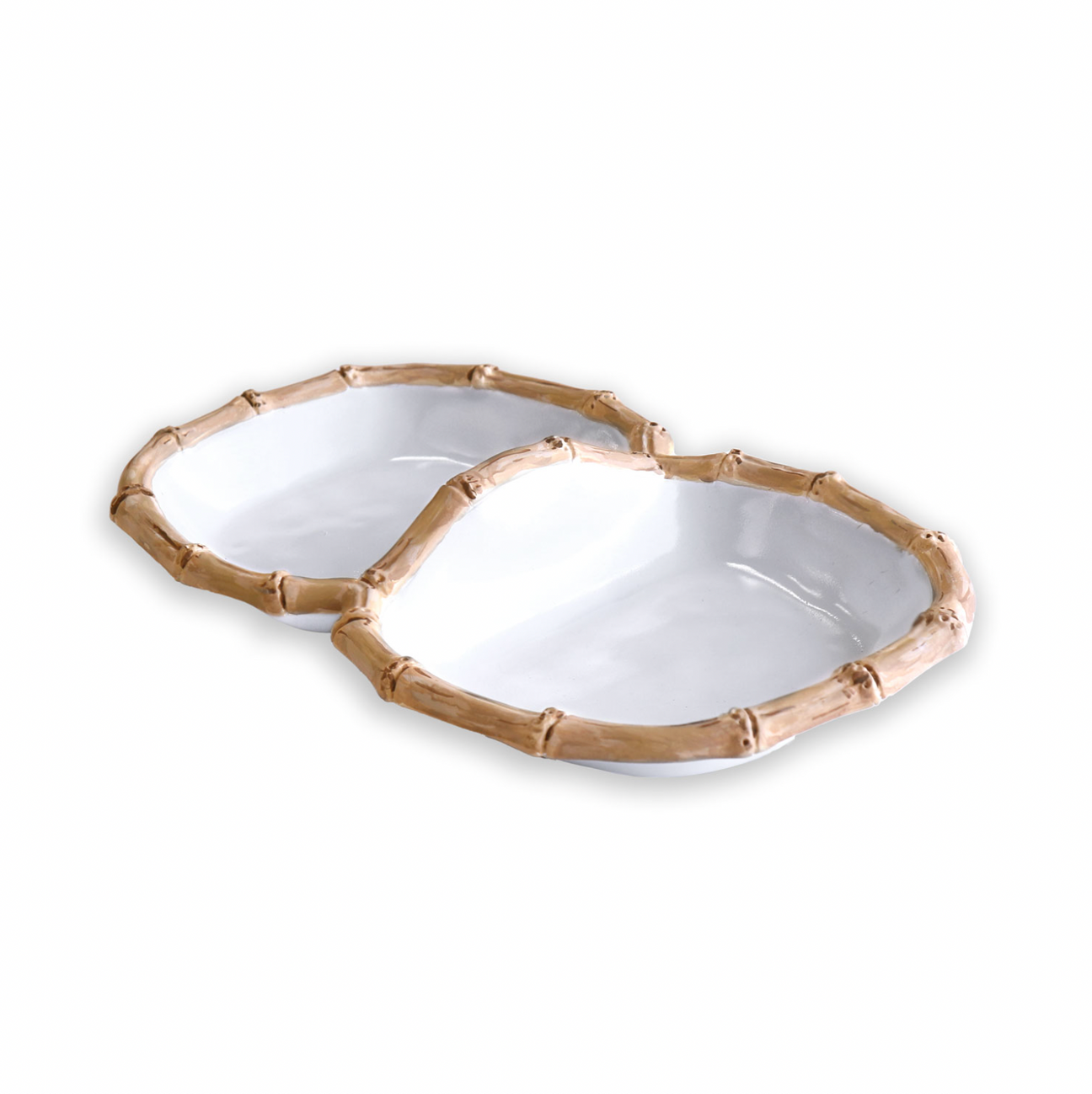 Beatriz Ball Melamine Bamboo Double Dip Bowl