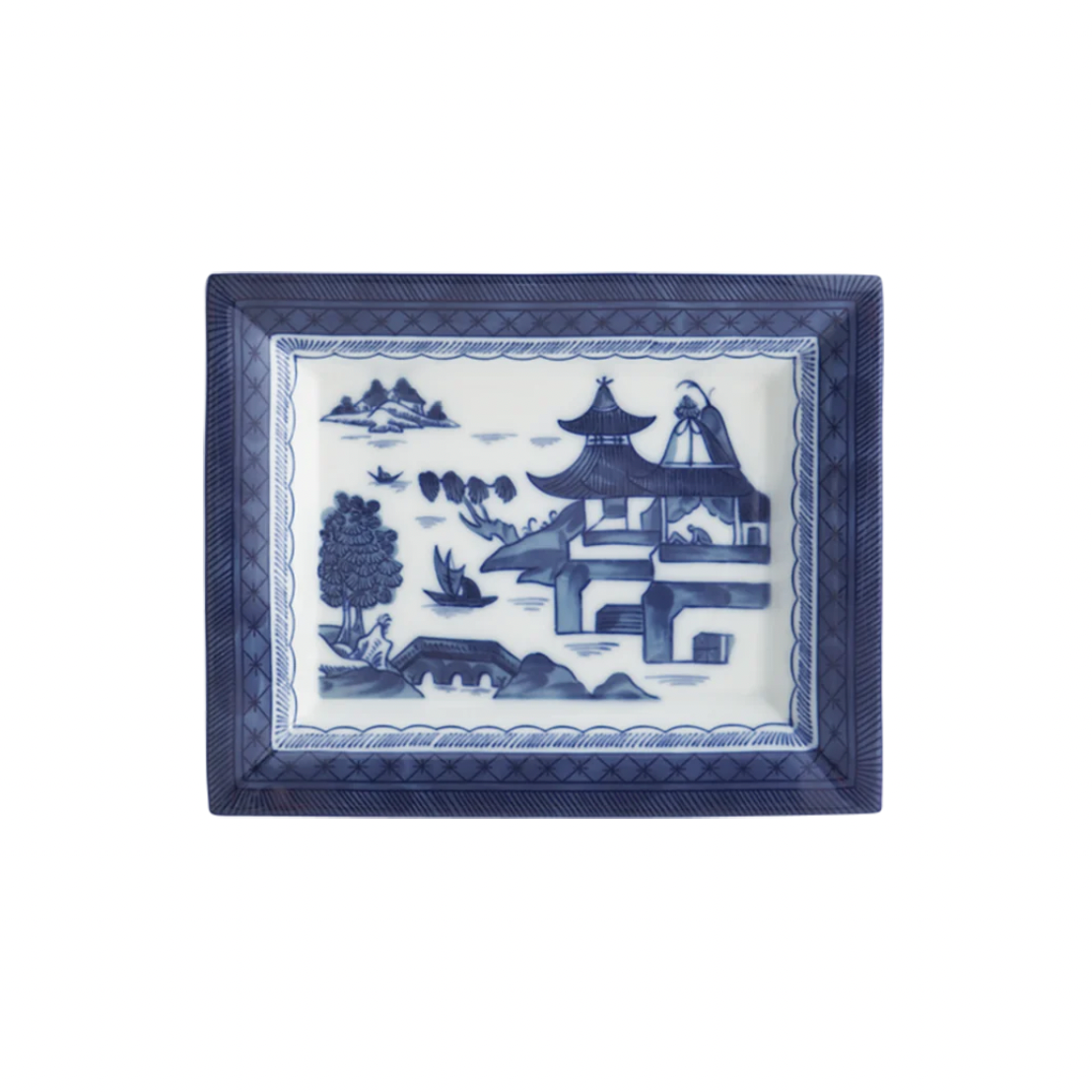 Mottahedeh Blue Canton Small Rectangular Tray