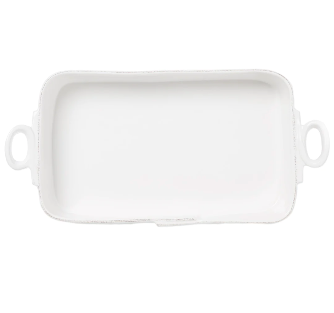 VIETRI Lastra White Rectangular Baker