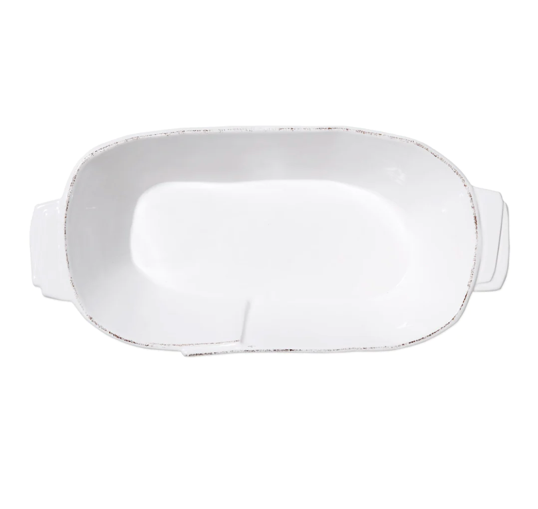 VIETRI Lastra White Oblong Baker Medium