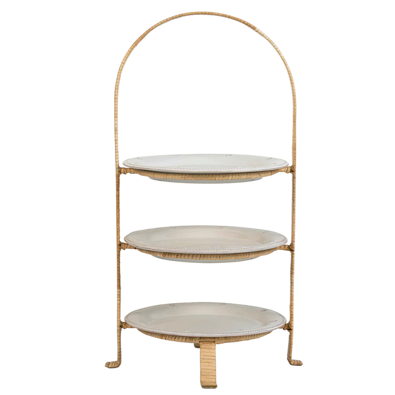 Juliska Provence Rattan Three Tiered Plate Server