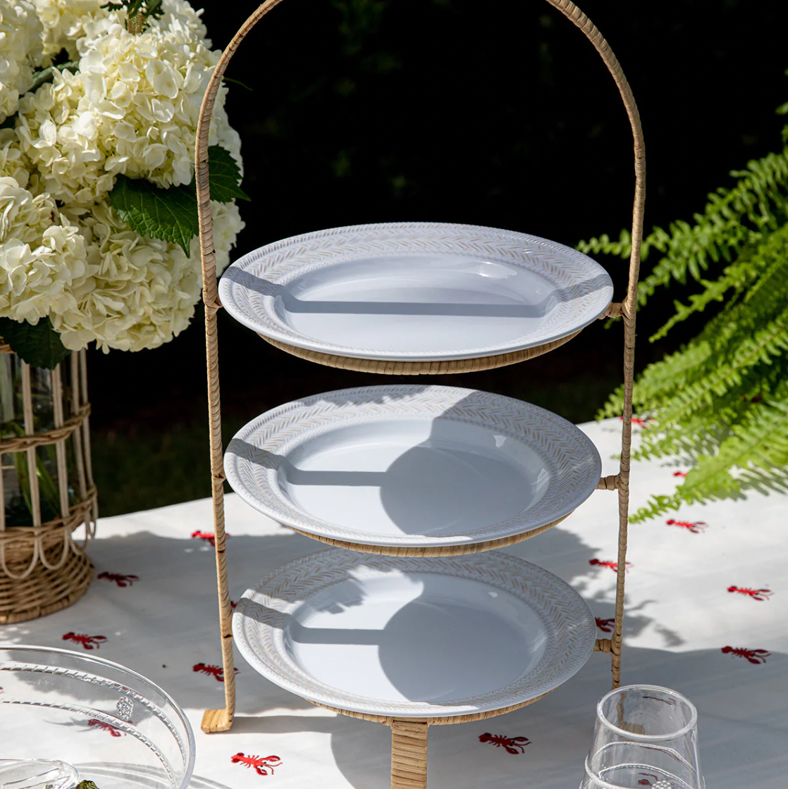 Juliska Provence Rattan Three Tiered Plate Server