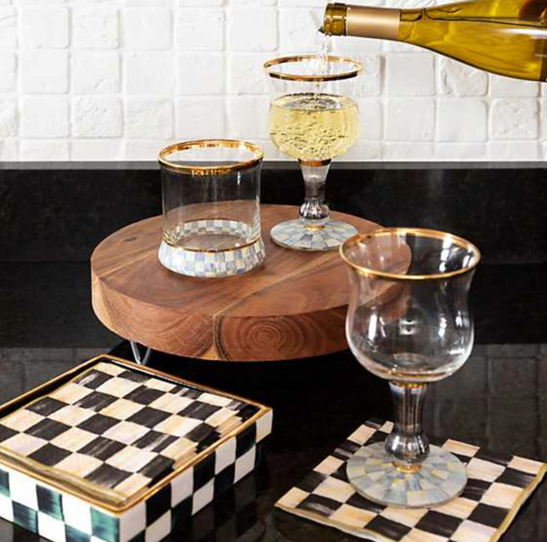 MacKenzie Childs Courtly Check Cocktail Napkin Holder
