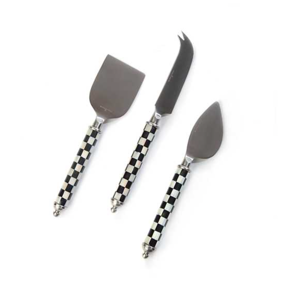 MacKenzie Childs Courtly Check Supper Club Cheese Knife Set