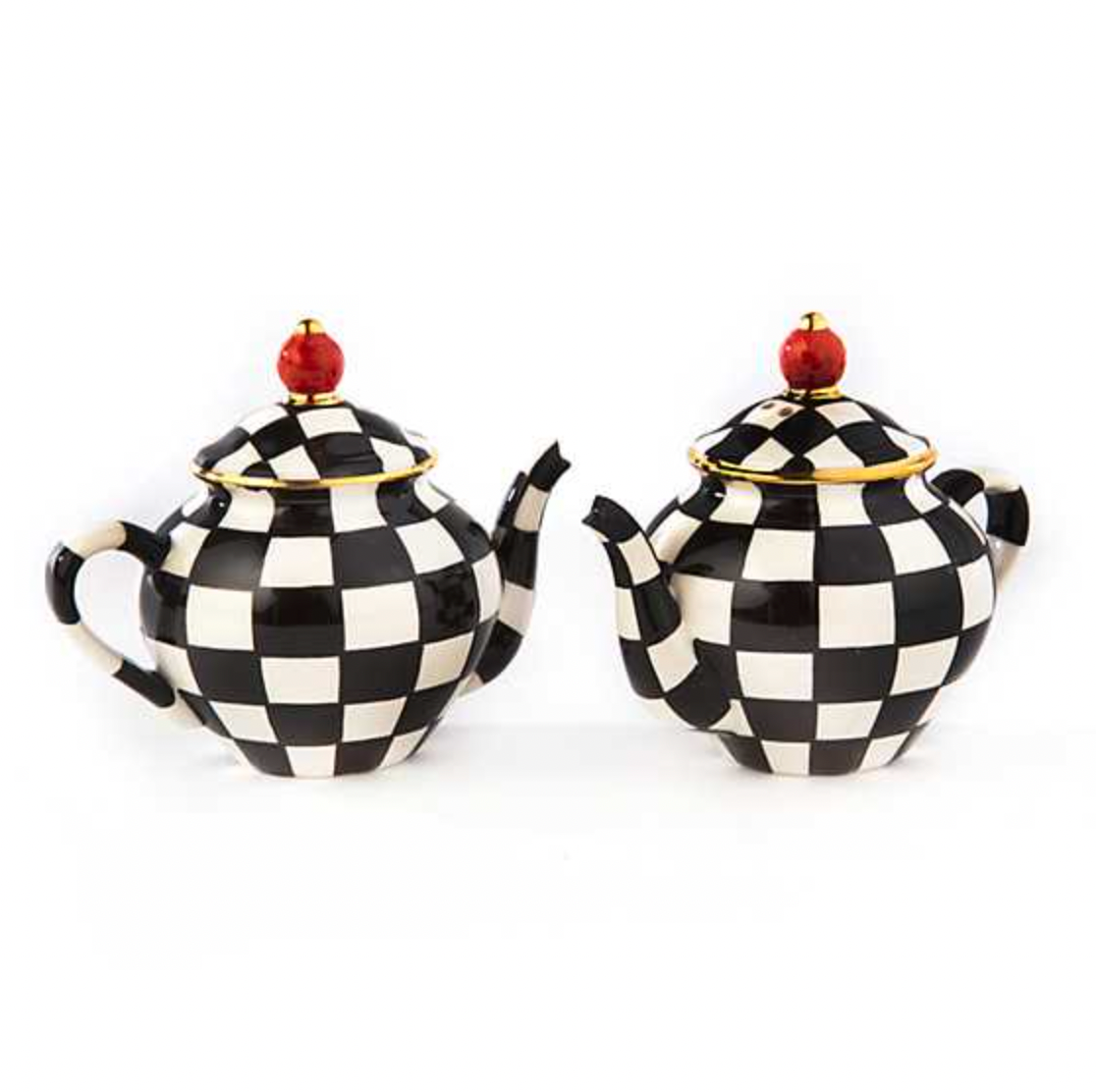 MacKenzie Childs Teapot Salt & Pepper Set
