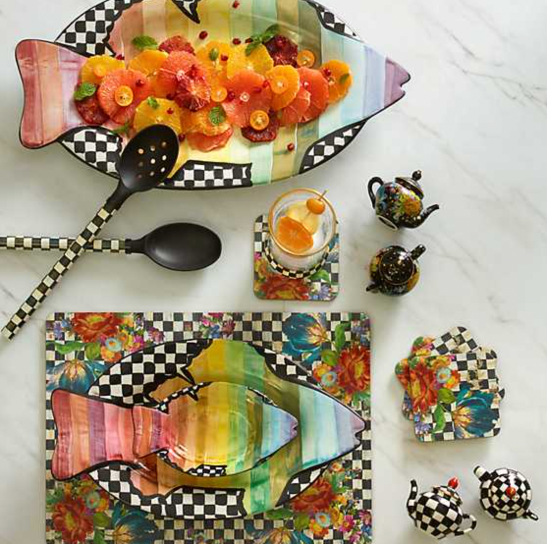 MacKenzie Childs Teapot Salt & Pepper Set