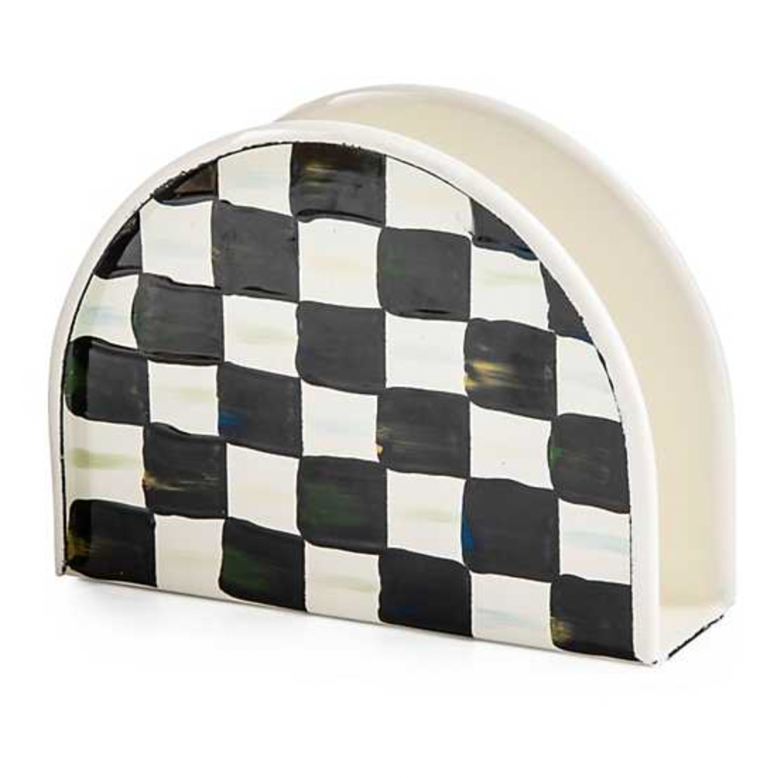 MacKenzie Childs Courtly Check Enamel Napkin Holder