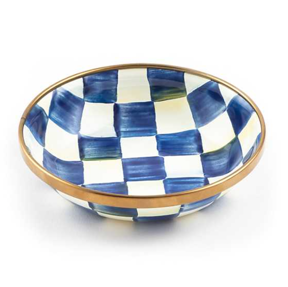 MacKenzie Childs Royal Check Enamel Dipping Bowl
