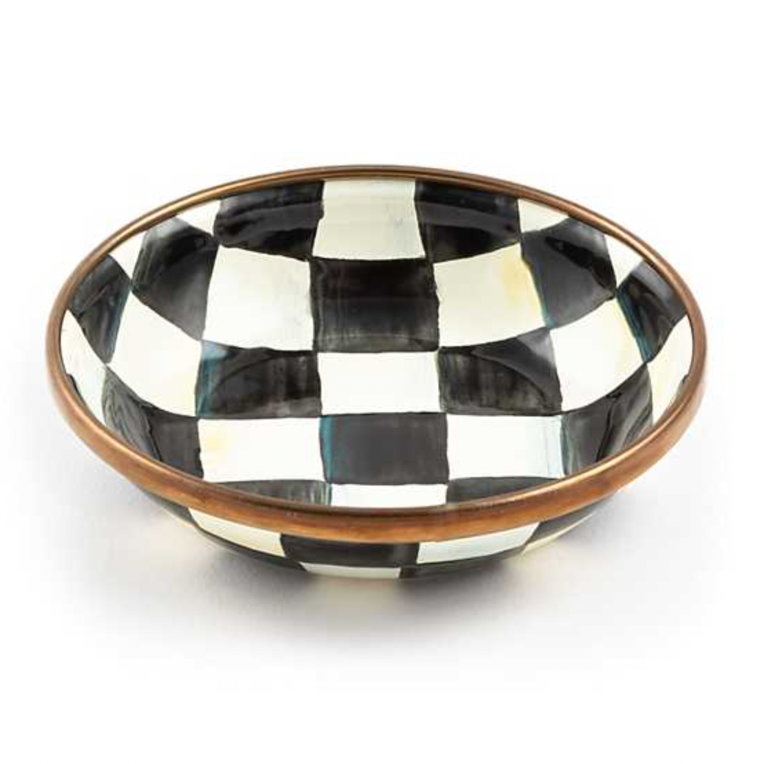 MacKenzie Childs Courtly Check Enamel Dipping Bowl