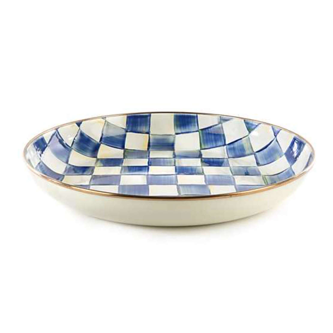 MacKenzie Childs Royal Check Enamel Abundant Bowl