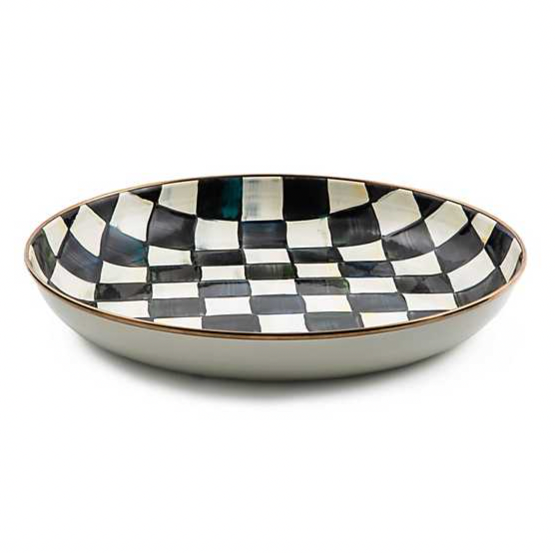 MacKenzie Childs Courtly Check Enamel Abundant Bowl