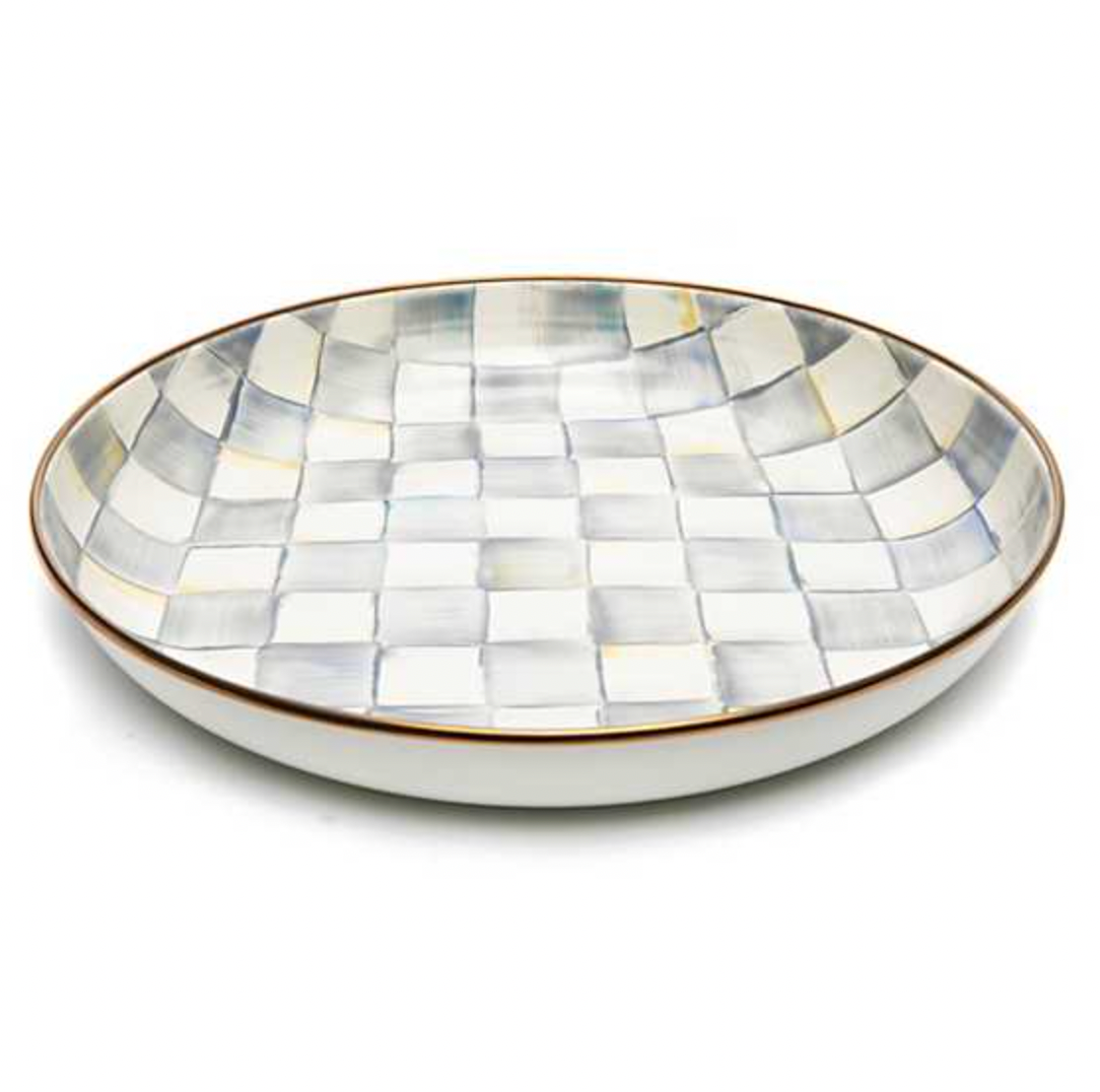 MacKenzie Childs Sterling Check Enamel Abundant Bowl