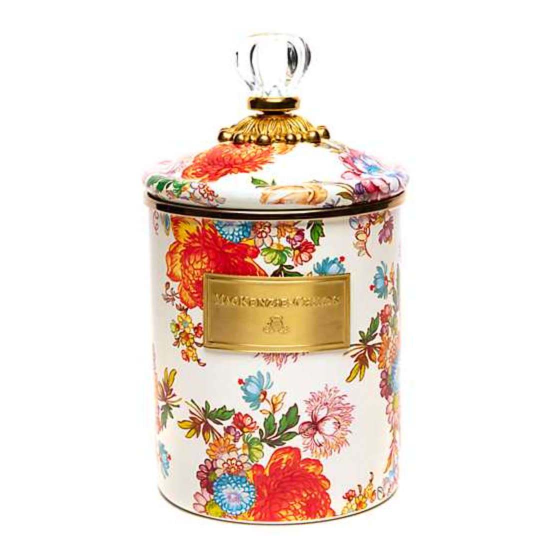 MacKenzie Childs Flower Market Enamel Canister, Medium