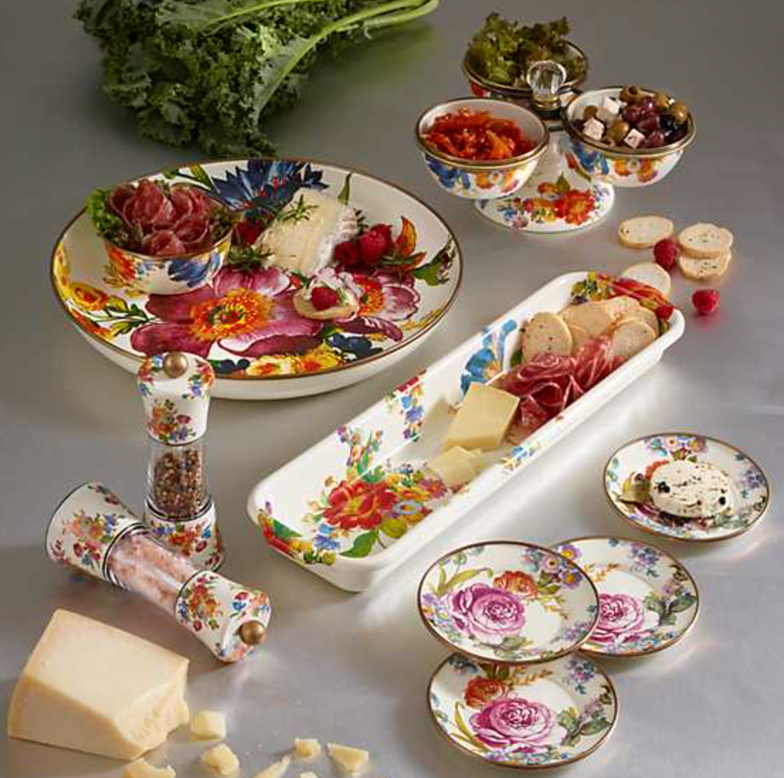 MacKenzie Childs Flower Market Enamel Abundant Bowl