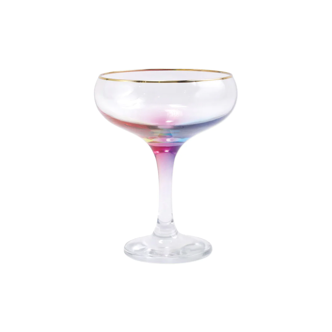 VIETRI Rainbow Coupe Champagne Glass