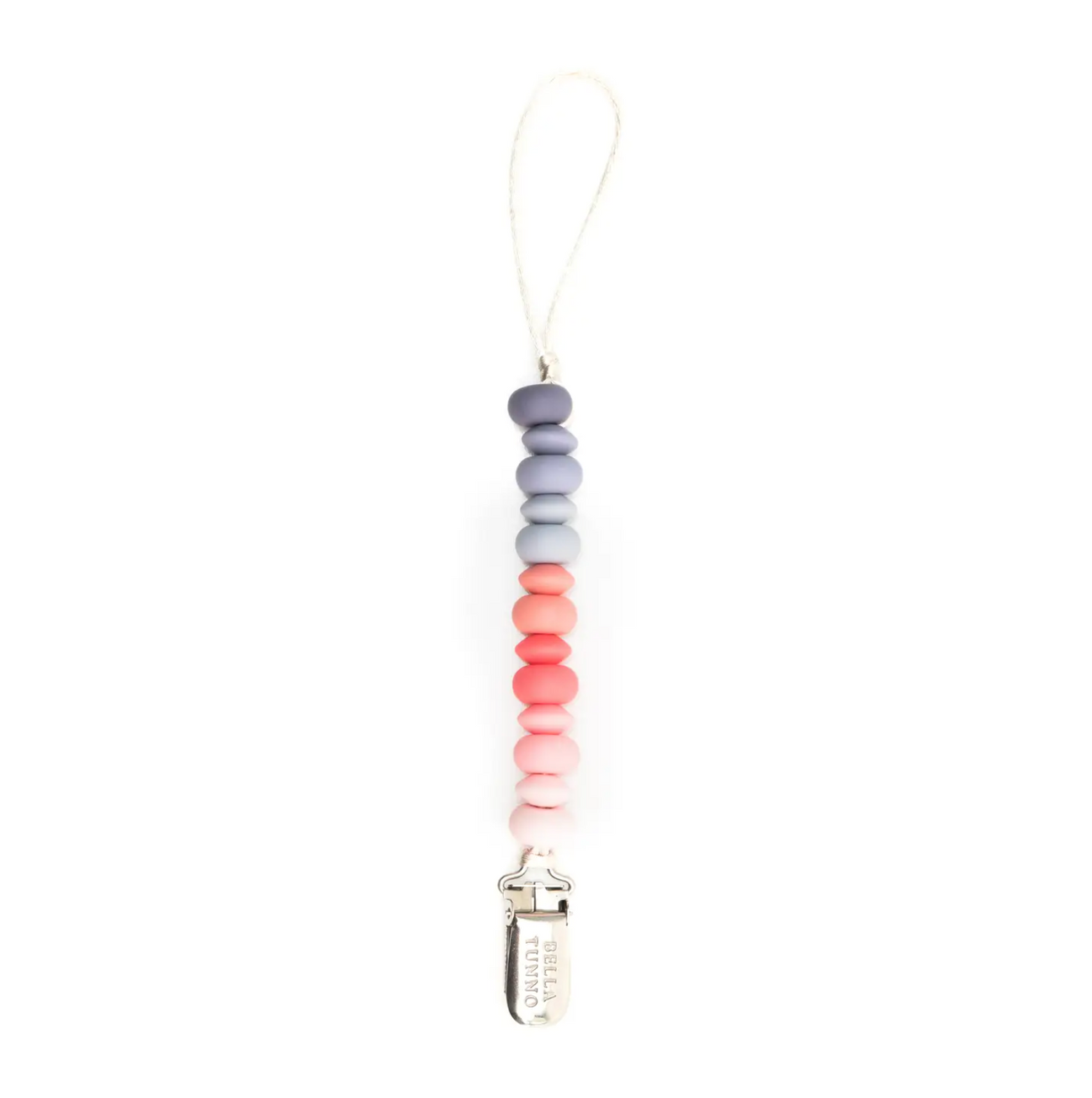 Bella Tunno Pink Multi Pacifier Clip