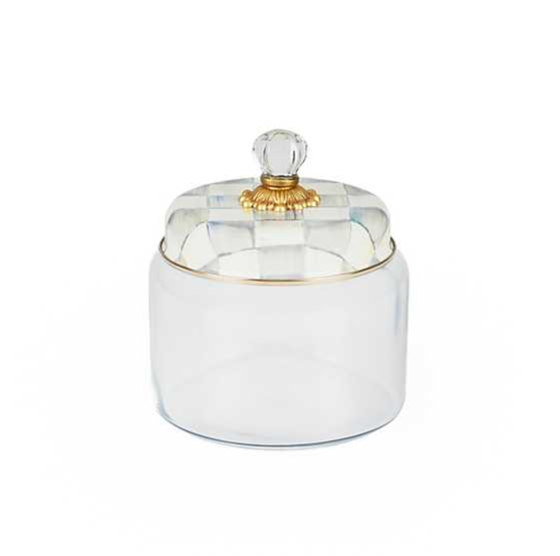 MacKenzie Childs Sterling Check Kitchen Canister - Medium