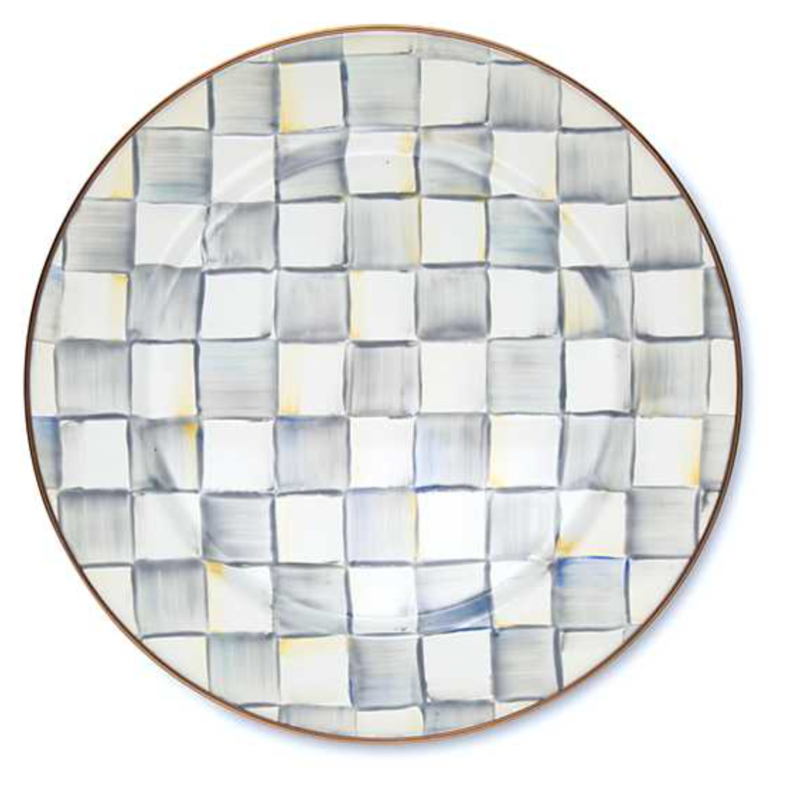 MacKenzie Childs Sterling Check Enamel Charger