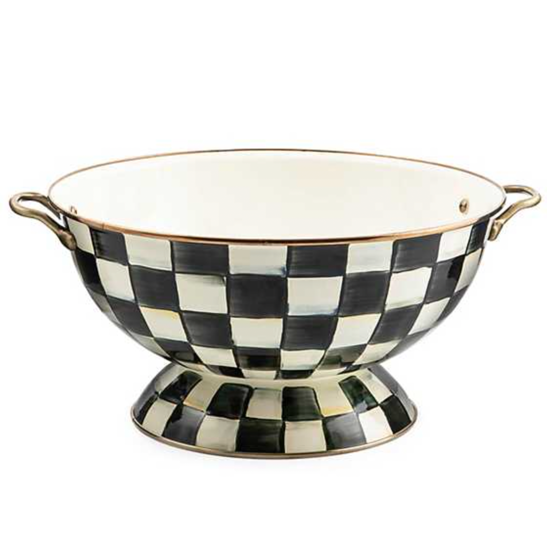 MacKenzie Childs Courtly Check Enamel Everything Bowl