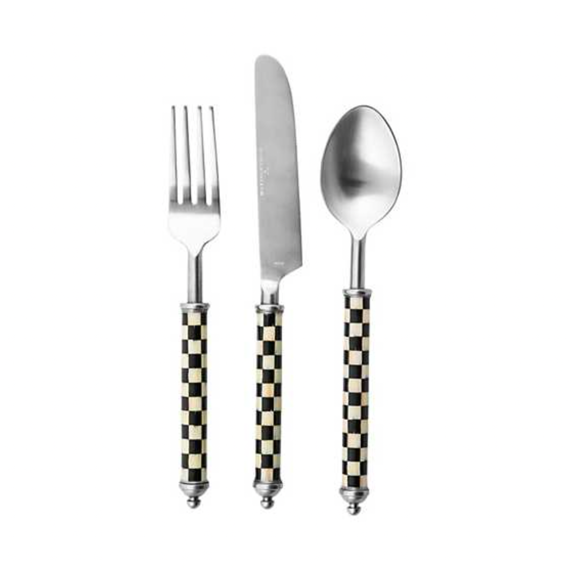 MacKenzie Childs Courtly Check Supper Club 3-Piece Place Setting