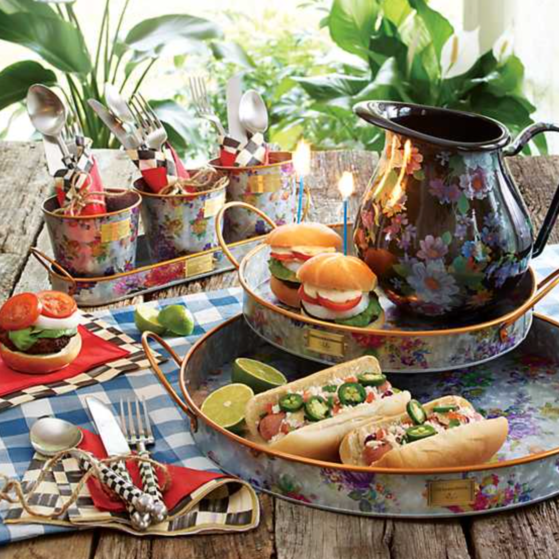 MacKenzie Childs Courtly Check Supper Club 3-Piece Place Setting