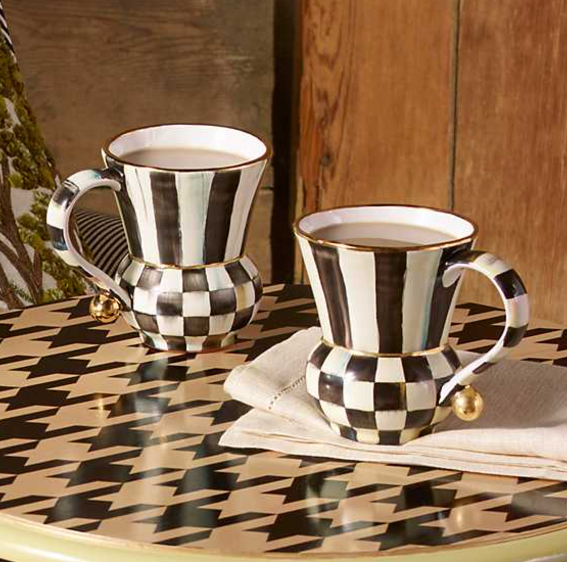 MacKenzie Childs Courtly Check Mug