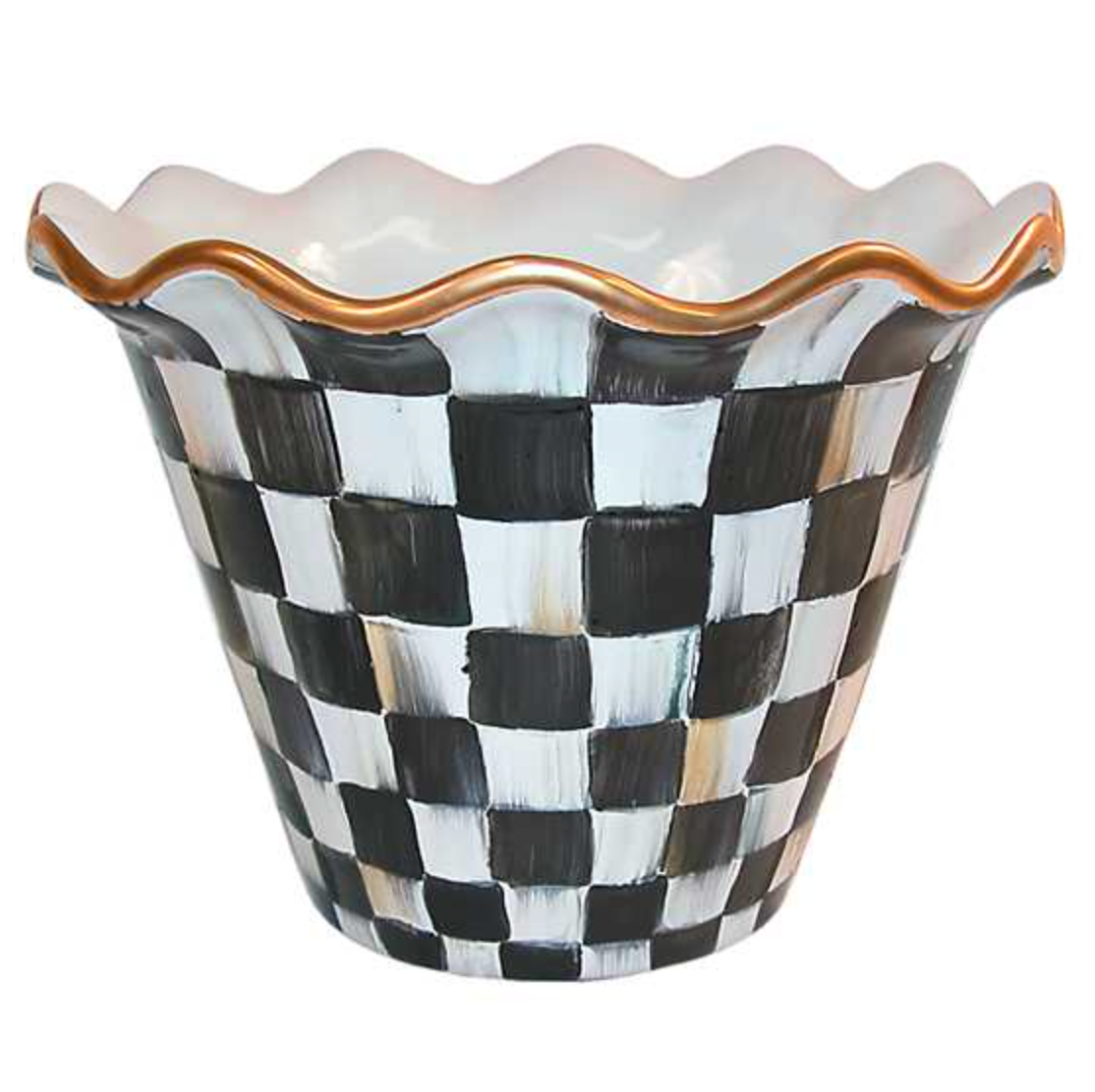 MacKenzie Childs Courtly Check Garden Pot