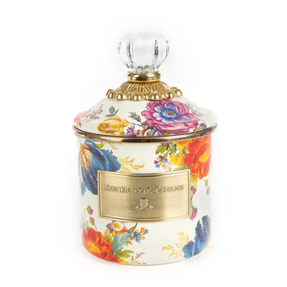MacKenzie Childs Flower Market Enamel Canister, Demi