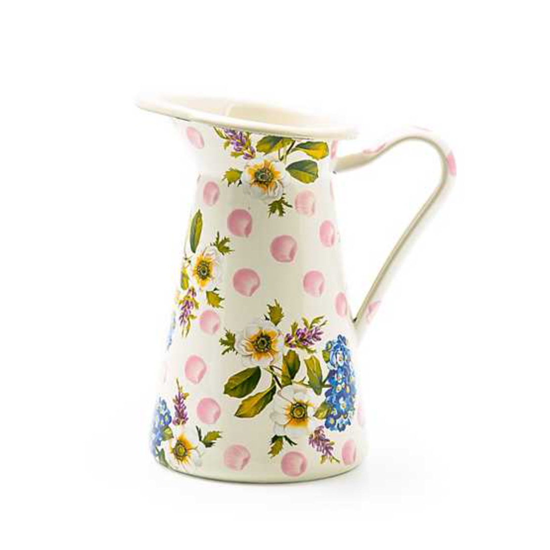 MacKenzie Childs Wildflowers Enamel Practical Pitcher