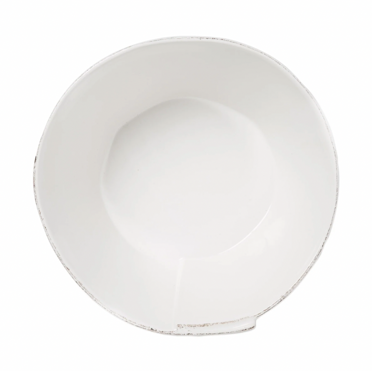 VIETRI Lastra White Large Stacking Serving Bowl