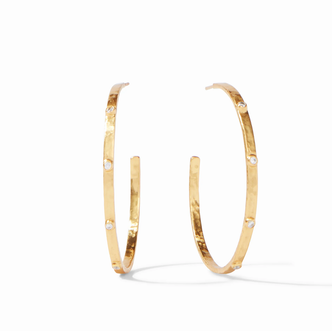 Julie Vos Crescent Stone Hoop, Cubic Zirconia
