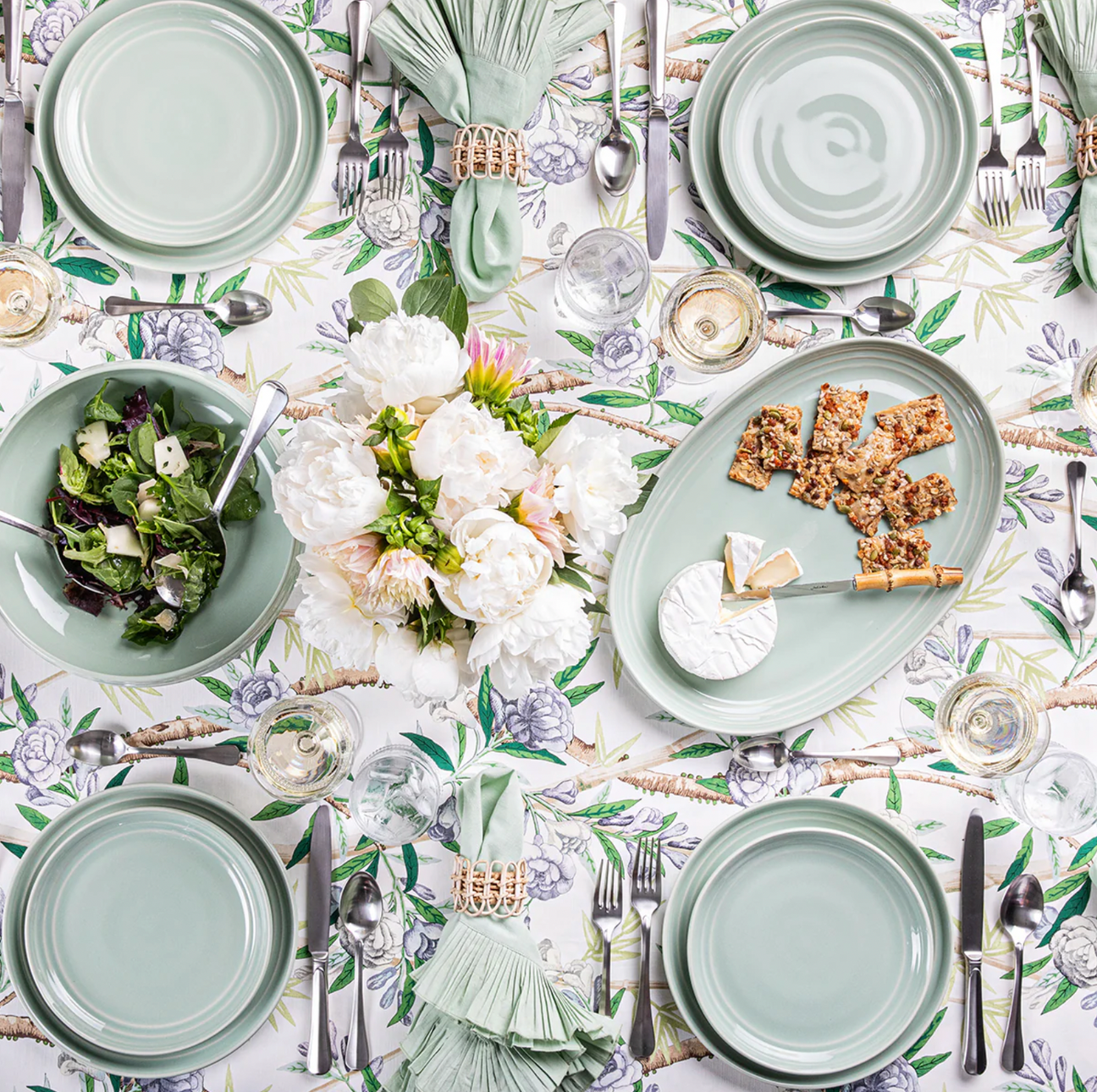 Juliska Bilbao Sage Green Platter 17"