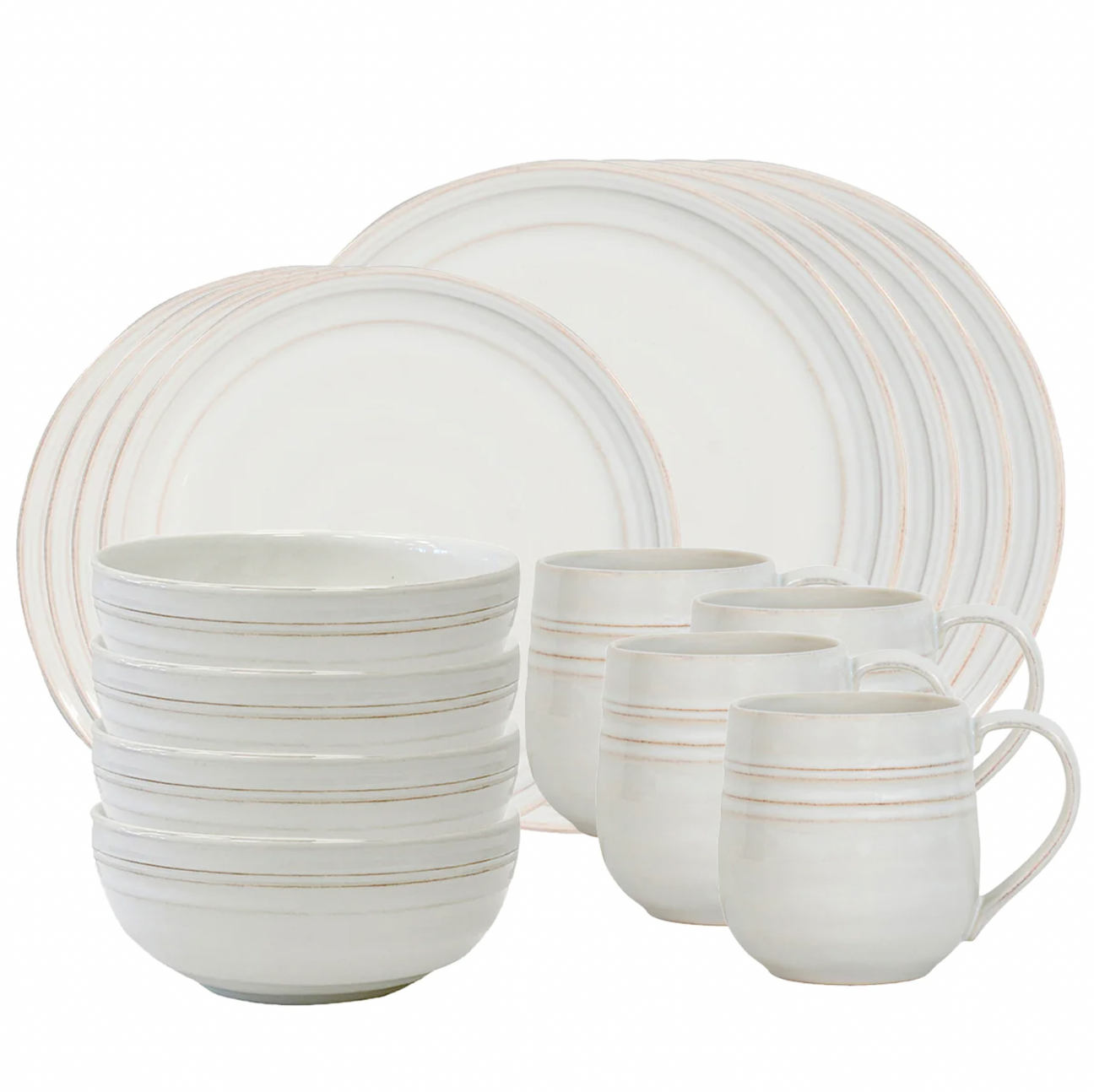 Juliska Bilbao Whitewash 16pc Place Setting