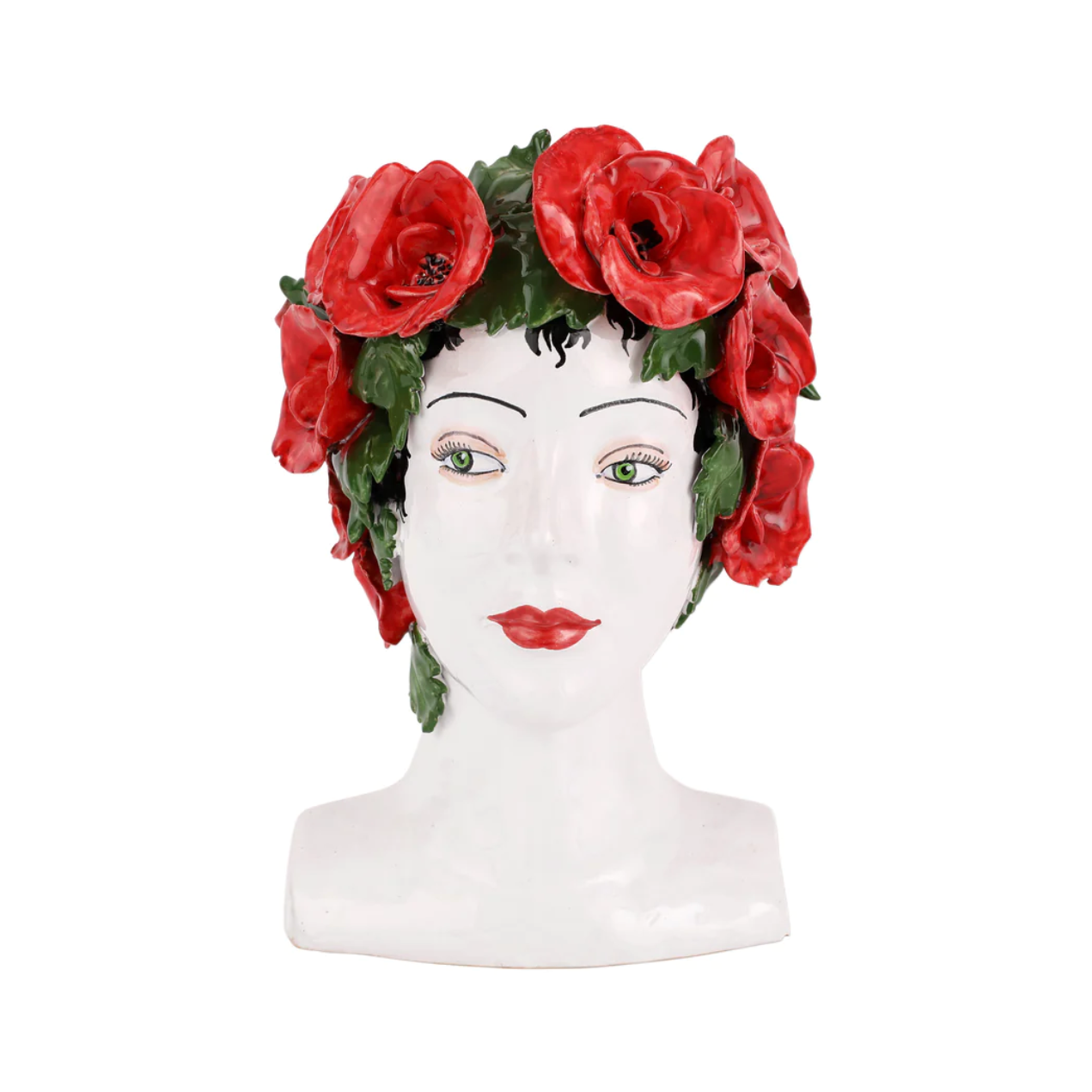 VIETRI Sicilian Heads Poppies Head