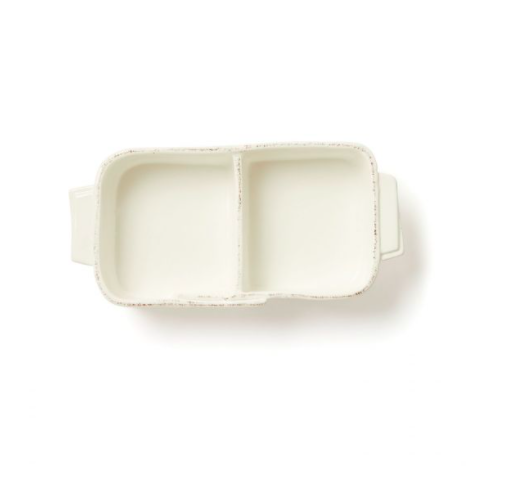 VIETRI Lastra White Two Part Server