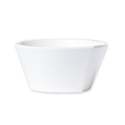 VIETRI Lastra Melamine White Stacking Cereal Bowl